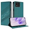 Per Asus Zenfone 11 Ultra Custodia per telefono in pelle retrò multifunzionale in rilievo (verde scuro)