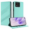 Per Asus Zenfone 11 Ultra Custodia per telefono in pelle retrò multifunzionale con stampa in rilievo (verde menta)