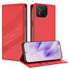 Per Asus ROG Phone 8 Custodia per telefono in pelle retrò con portafoglio multifunzionale in rilievo (rosso)