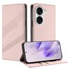Per Asus Zenfone 10 Custodia per telefono in pelle retrò multifunzionale in rilievo (rosa)