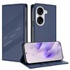 Per Asus Zenfone 10 Custodia per telefono in pelle retrò con portafoglio multifunzionale in rilievo (blu scuro)