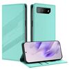 Per Asus ROG Phone 7 Pro Custodia per telefono in pelle retrò con portafoglio multifunzionale in rilievo (verde menta)