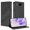 Per Asus ROG Phone 7 Custodia per telefono in pelle retrò con portafoglio multifunzionale in rilievo (nero)