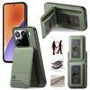 Per Xiaomi 15 Twill Tessuto Pelle Verticale Flip RFID Card Bag Custodia per Telefono (Verde)