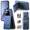 Per Xiaomi 15 Pro Twill Tessuto Pelle Verticale Flip RFID Card Bag Custodia per Telefono (Blu)