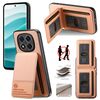 Per Redmi Note 14 Pro+ 5G Twill Tessuto Pelle Verticale Flip RFID Card Bag Custodia per Telefono (Rosa)