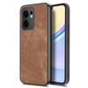 Per OPPO Reno13 F Custodia per telefono in pelle vintage per PC (marrone)
