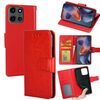 Per Motorola Moto G 5G 2025 Custodia in pelle con texture di cristallo (rosso)
