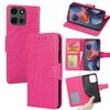 Per Motorola Moto G 5G 2025 Custodia in pelle con texture di cristallo (rosso rosa)