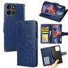 Per Motorola Moto G 5G 2025 Custodia in pelle con texture di cristallo (blu reale)
