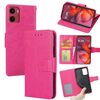 Per Motorola Moto G05 Custodia in pelle con texture di cristallo (rosso rosa)