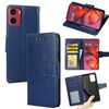 Per Motorola Moto G05 Custodia in pelle con texture di cristallo (blu reale)