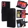 Per Motorola Moto G05 Custodia in pelle con texture di cristallo (nero)