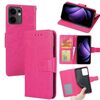 Per OPPO Reno13 F 5G / 4G Custodia in pelle con texture di cristallo (rosso rosa)