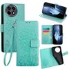 Per OnePlus Ace 5 / 5 Pro Custodia in pelle goffrata con motivo albero e cervo (verde)