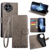 Per OnePlus Ace 5 / 5 Pro Custodia in pelle goffrata con motivo albero e cervo (grigio)
