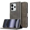 Per Redmi Note 14 4G 164,84 mm LC.IMEEKE Custodia per telefono in pelle di vitello (grigio)