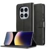Per Redmi Note 14 Pro 4G LC.IMEEKE Custodia per telefono in pelle di vitello (nero)