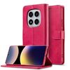 Per Redmi Note 14 Pro 4G LC.IMEEKE Custodia per telefono in pelle di vitello (rosso)