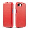 Per iPhone 16e Fierre Shann 64 Texture Custodia per telefono in pelle PU con flip verticale (rosso)