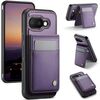 Per Google Pixel 9a JEEHOOD J06 British Style RFID MagSafe Card Bag PU Custodia per telefono (viola)