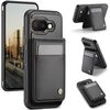 Per Google Pixel 9a JEEHOOD J06 British Style RFID MagSafe Card Bag PU Custodia per telefono (nero)