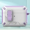 Per AirPods Pro auricolari Bluetooth wireless MagSafe Holder Custodia protettiva (bianco viola)