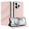 Per iPhone 14 Pro Custodia per telefono in pelle retrò con portafoglio multifunzionale in rilievo (rosa)