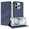 Per iPhone 14 Pro Custodia per telefono in pelle retrò con portafoglio multifunzionale in rilievo (blu scuro)