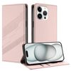 Per iPhone 14 Pro Max Custodia per telefono in pelle retrò con portafoglio multifunzionale in rilievo (rosa)