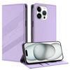 Per iPhone 14 Pro Max Custodia per telefono in pelle retrò con portafoglio multifunzionale in rilievo (viola chiaro)