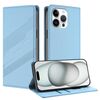 Per iPhone 14 Pro Max Custodia per telefono in pelle retrò con portafoglio multifunzionale in rilievo (azzurro chiaro)