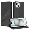 Per iPhone 13 mini Custodia per telefono in pelle retrò con portafoglio multifunzionale in rilievo (nero)