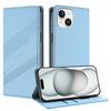 Per iPhone 13 mini Custodia per telefono in pelle retrò con portafoglio multifunzionale in rilievo (azzurro chiaro)