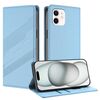 Per iPhone 12 / 12 Pro Custodia per telefono in pelle retrò con portafoglio multifunzionale in rilievo (azzurro chiaro)