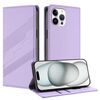 Per iPhone 12 Pro Max Custodia per telefono in pelle retrò con portafoglio multifunzionale in rilievo (viola chiaro)