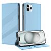 Per iPhone 11 Pro Max Custodia per telefono in pelle retrò con portafoglio multifunzionale in rilievo (azzurro chiaro)