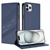 Per iPhone 11 Pro Max Custodia per telefono in pelle retrò con portafoglio multifunzionale in rilievo (blu scuro)