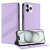 Per iPhone 11 Pro Custodia per telefono in pelle retrò con portafoglio multifunzionale in rilievo (viola chiaro)
