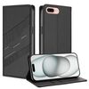 Per iPhone 8 Plus / 7 Plus Custodia per telefono in pelle retrò con portafoglio multifunzionale in rilievo (nero)