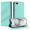 Per iPhone 8 Plus / 7 Plus Custodia per telefono in pelle retrò con portafoglio multifunzionale in rilievo (verde menta)