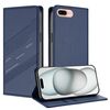 Per iPhone 8 Plus / 7 Plus Custodia per telefono in pelle retrò con portafoglio multifunzionale in rilievo (blu scuro)