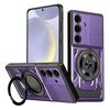 Per Samsung Galaxy S25 / S24 5G Armor Supporto Rotante MagSafe Custodia per Telefono (Viola)