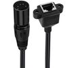 Cavo audio XLR 5 pin maschio a RJ45 femmina, lunghezza: 30 cm (nero)