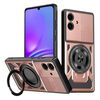 Per Samsung Galaxy A05 Armor Supporto Rotante MagSafe Custodia per Telefono (Oro Rosa)