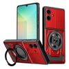 Per Samsung Galaxy A06 5G / 4G Custodia per telefono con supporto girevole MagSafe (rosso)