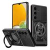 Per Samsung Galaxy A13 / A04e Custodia per telefono con supporto girevole MagSafe (nero)