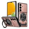 Per Samsung Galaxy A13 / A04e Custodia per telefono con supporto girevole MagSafe Armor (oro rosa)