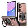 Per Samsung Galaxy A15 Armor Rotating Holder MagSafe Custodia per telefono (oro rosa)