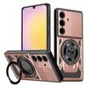 Per Samsung Galaxy A25 5G Custodia per telefono con supporto rotante MagSafe Global Armor (oro rosa)